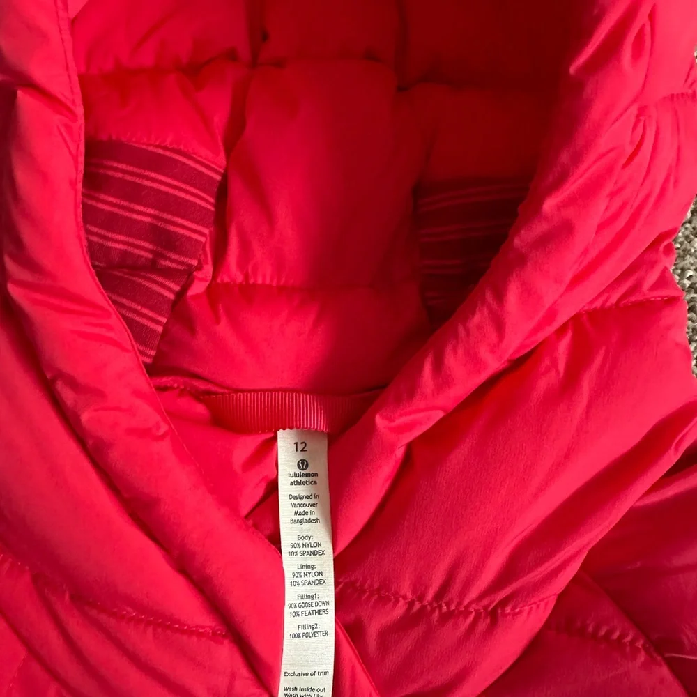 lululemon athletica Pink Hooded Quilted Puffer Jacket